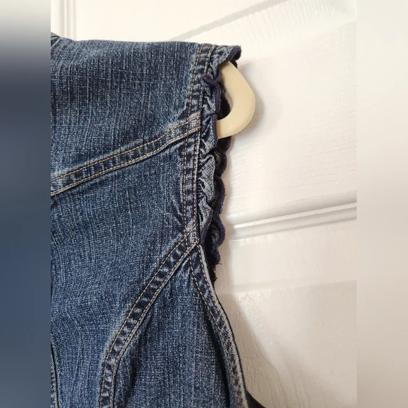 Jones Wear Denim Vest with Silver Buttons - Picture 6 of 11